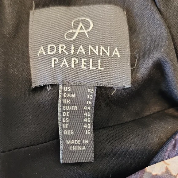 Adrianna Papell Black Floral Maxi Dress - Picture 10 of 12